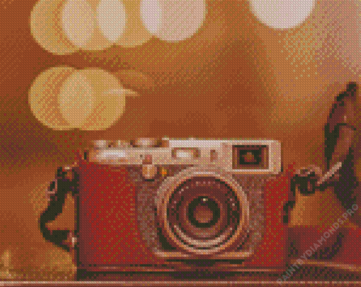 Brown Vintage Camera Diamond Painting