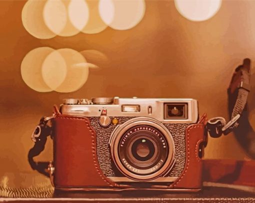 Brown Vintage Camera Diamond Painting