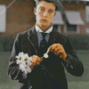 Buster Keaton And Flower Diamond Painting