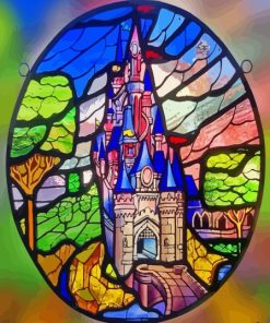 Castle Stained Glass Diamond Painting