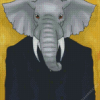 Classy Elephant In Suit Diamond Painting