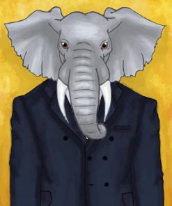 Classy Elephant In Suit Diamond Painting