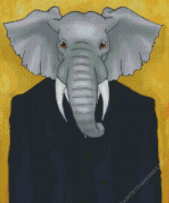 Classy Elephant In Suit Diamond Painting