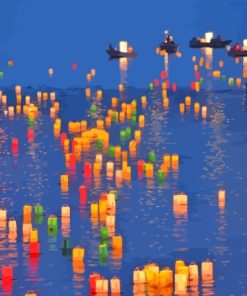 Colorful Floating Lantern Diamond Painting