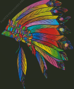 Colorful Indian Headdress Diamond Painting