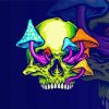 Colorful Mushroom Skull Diamond Painting