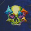 Colorful Mushroom Skull Diamond Painting