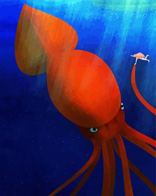 colossal Sea Squid Diamond Painting