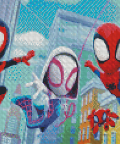 Cute Spidey And Friends Diamond Painting