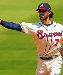 Dansby Swanson Illustration Diamond Painting