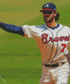 Dansby Swanson Illustration Diamond Painting