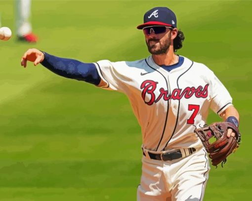 Dansby Swanson Illustration Diamond Painting