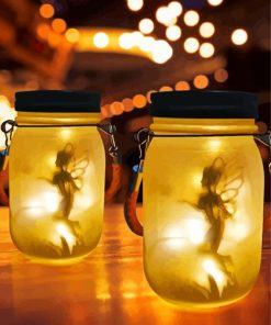 Dragonflies In Mason Jar Diamond Painting