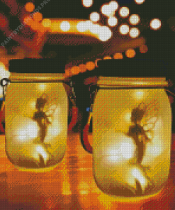 Dragonflies In Mason Jar Diamond Painting