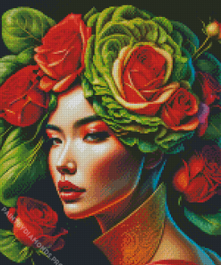 Floral Girl Diamond Painting