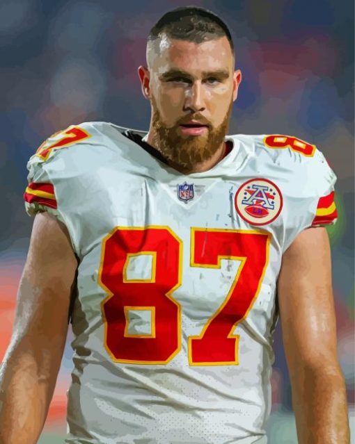 Footballer Travis Kelce Diamond Painting