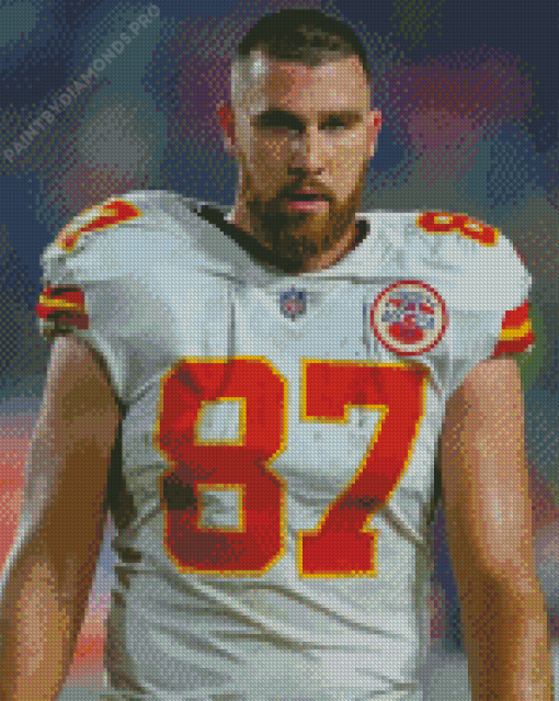 Footballer Travis Kelce Diamond Painting