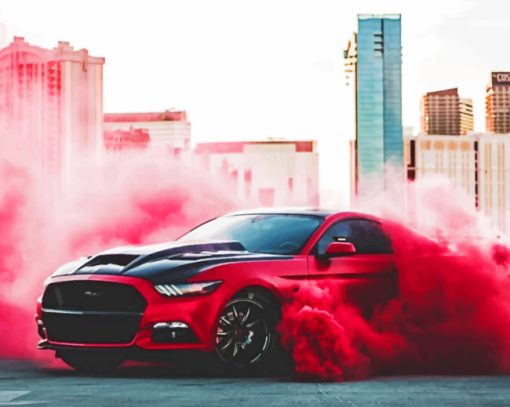 Ford Mustang Smoke Diamond Painting