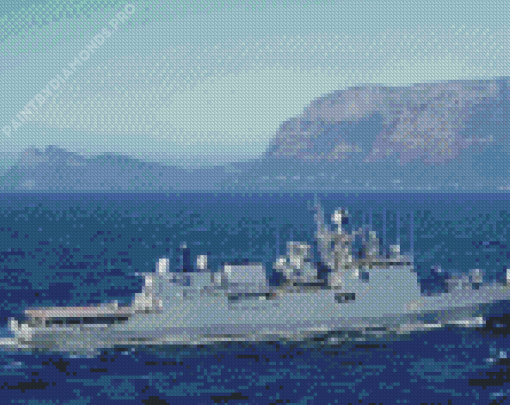 Frigate Warship Diamond Painting