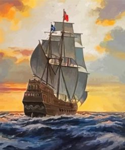 Galleon Spanish Warship Diamond Painting