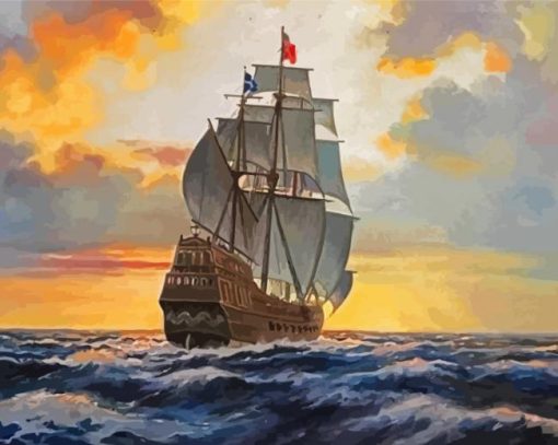 Galleon Spanish Warship Diamond Painting