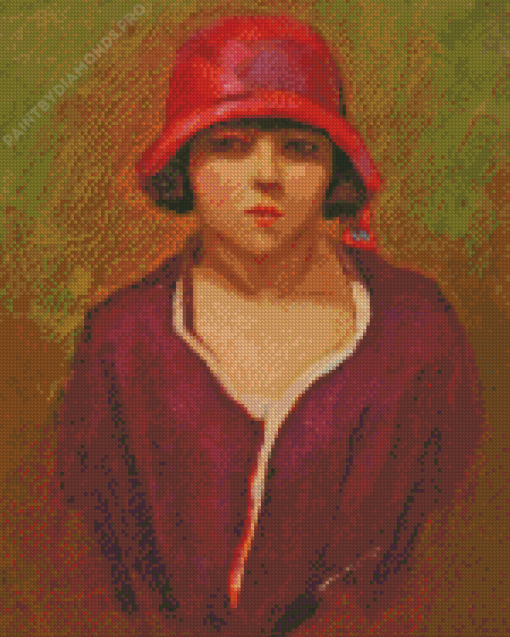 Girl With A Red Hat Diamond Painting