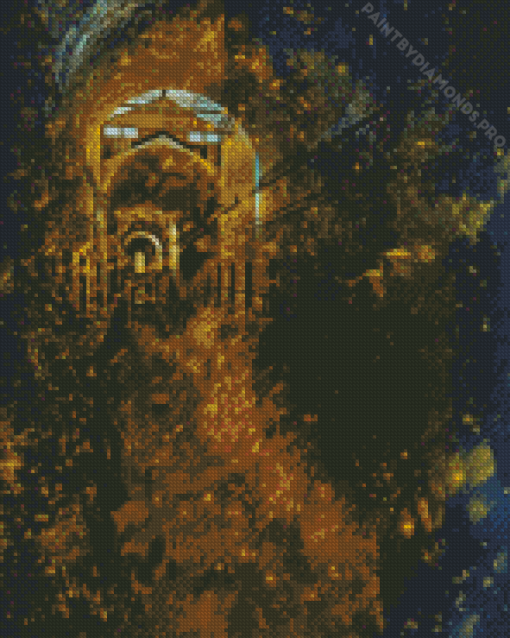 Gold Grunge Prison Diamond Painting