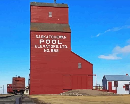 Grain Elevators Diamond Painting