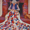 Grandma Quilting Diamond Painting