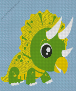 Green Dinosaur Diamond Painting