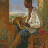 Horn Player Diamond Painting