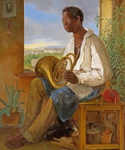 Horn Player Diamond Painting