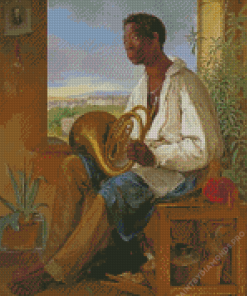 Horn Player Diamond Painting