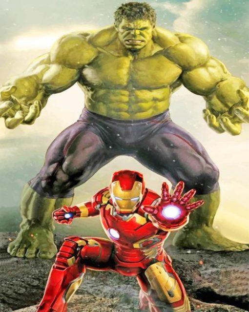 Hulk And Iron Man Diamond Painting