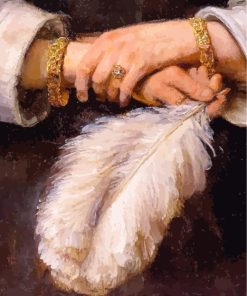 Lady With An Ostrich Feather Diamond Painting