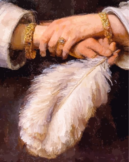 Lady With An Ostrich Feather Diamond Painting