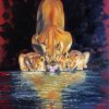 Lioness With Cubs Diamond Painting