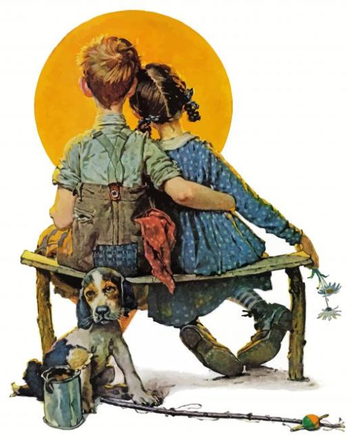 Couple Norman Rockwell Diamond Painting