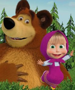 Masha And The Bear Diamond Painting