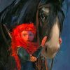 Merida And Black Horse Diamond Painting