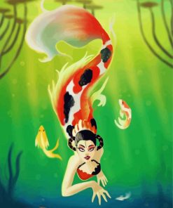 Mermaid Coy Fish Diamond Painting