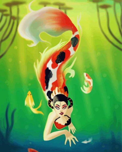 Mermaid Coy Fish Diamond Painting