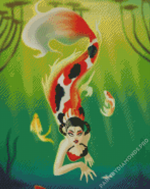 Mermaid Coy Fish Diamond Painting