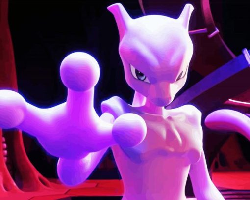 Mewtwo Pokemon Diamond Painting