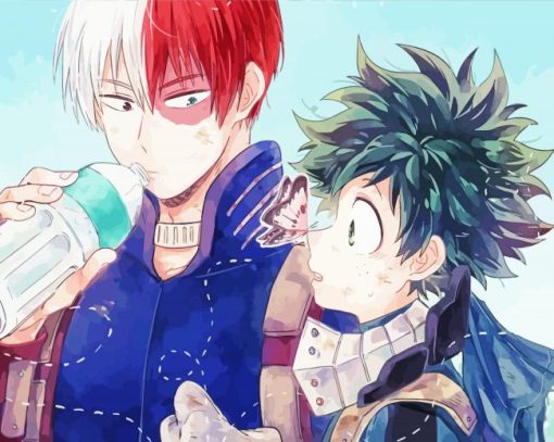 Midoriya Todoroki And Deku Diamond Painting