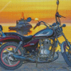 Motorbike Sunset Diamond Painting