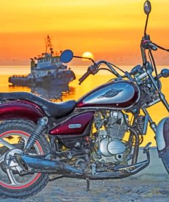 Motorbike Sunset Diamond Painting