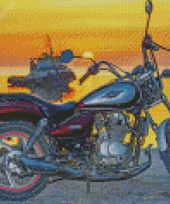 Motorbike Sunset Diamond Painting