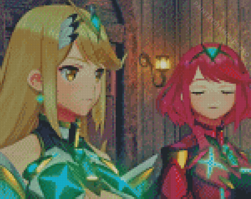 Mythra And Pyra Characters Diamond Painting