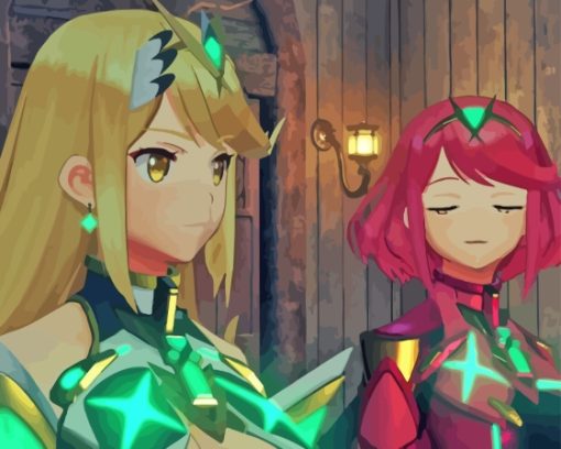 Mythra And Pyra Characters Diamond Painting